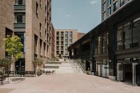 Mason and Fifth courtyard exterior